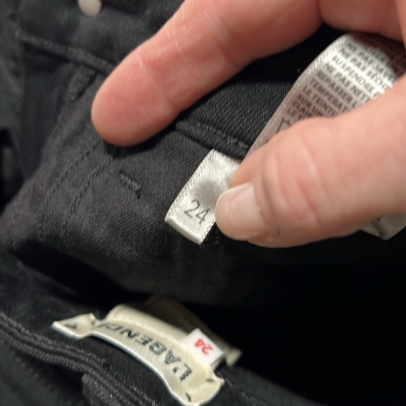 L'Agence Straight Leg Mid Rise Black Jeans size 24 - Picture 11 of 11